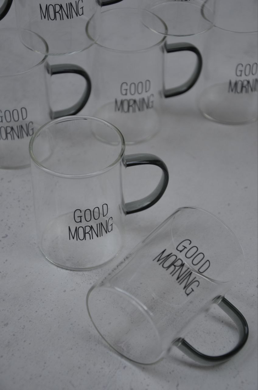 فنجان پیرکس شعله مستقیم paci ترکیه مدل good morning