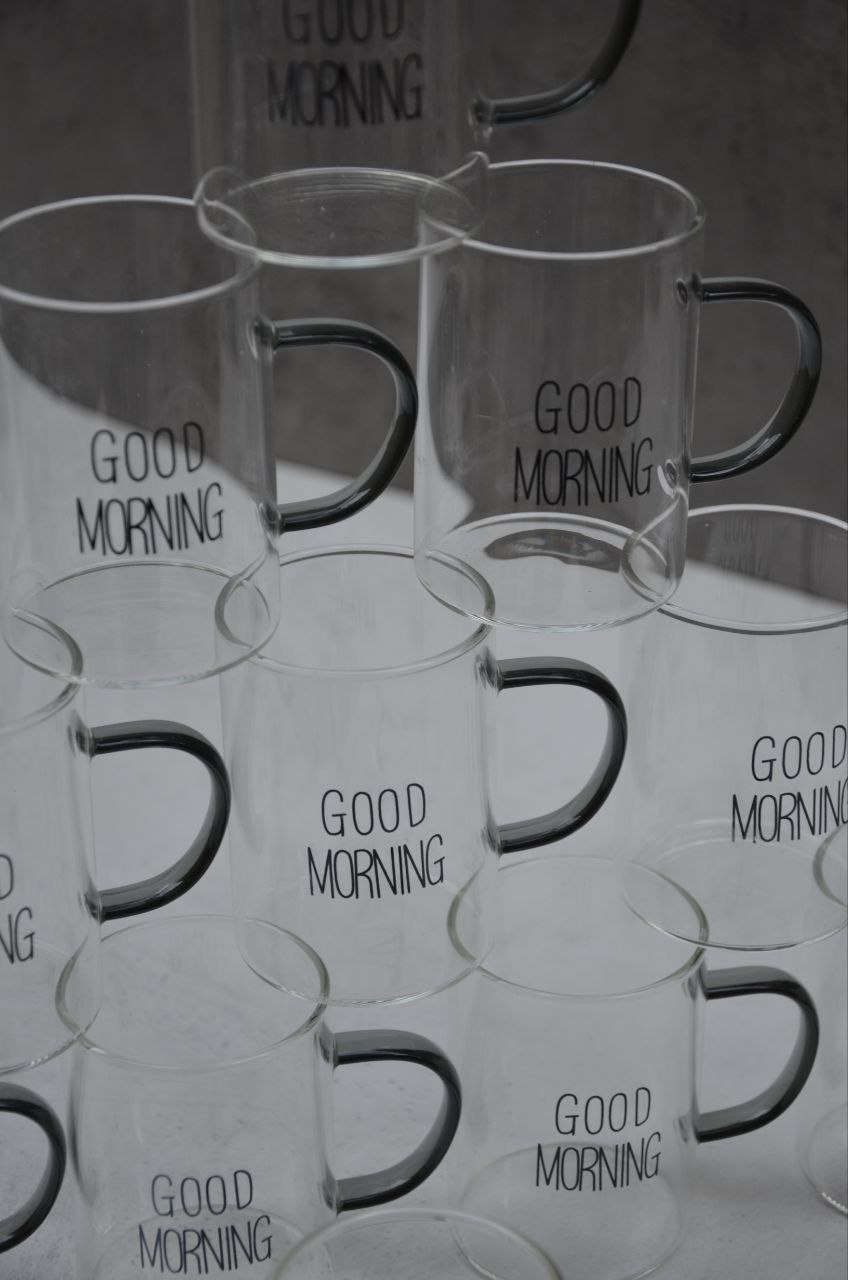 فنجان پیرکس شعله مستقیم paci ترکیه مدل good morning