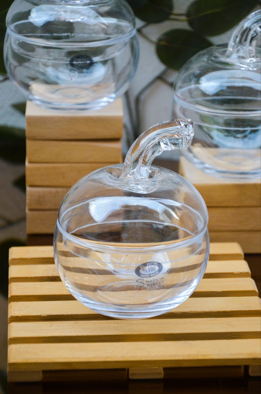 قندان و شکلات خوری طرح سیب Alegra Glass ترکیه