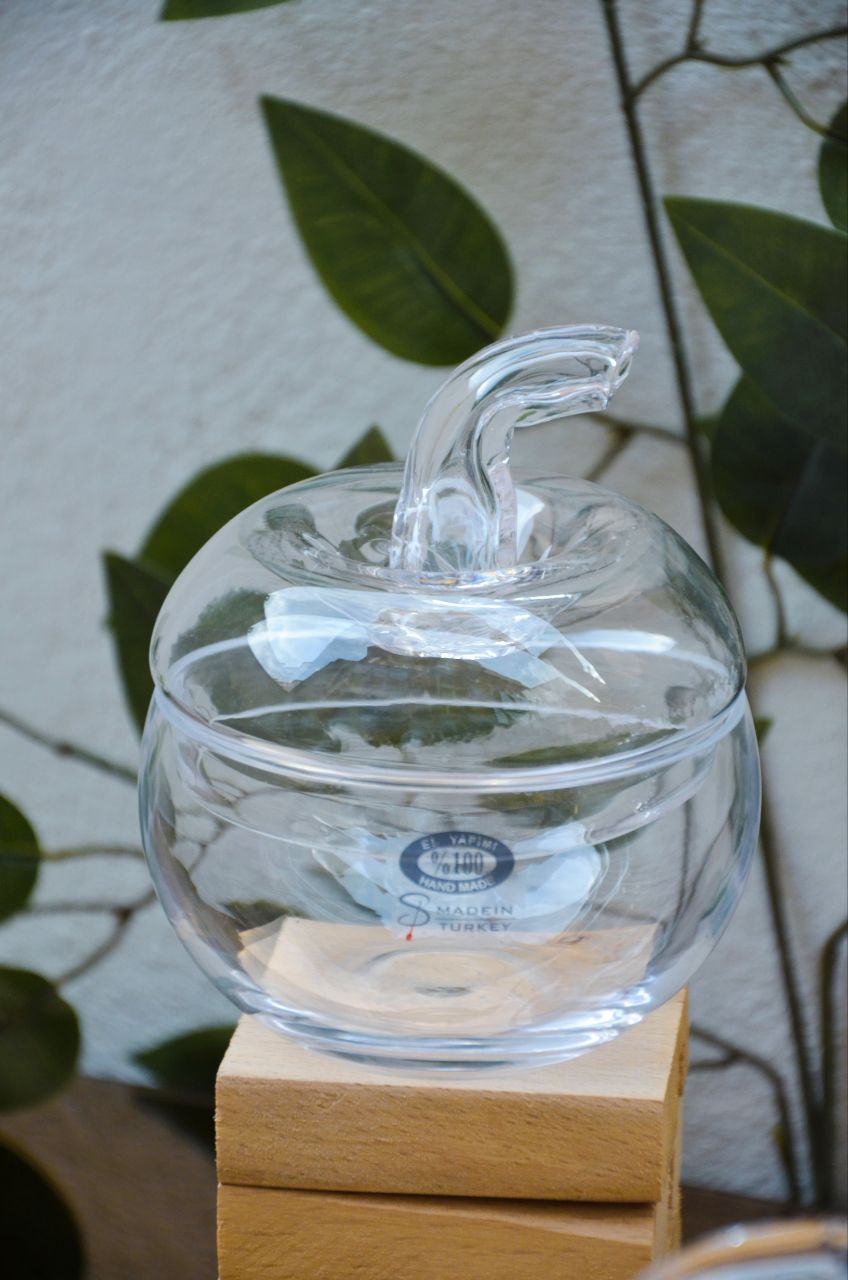 قندان و شکلات خوری طرح سیب Alegra Glass ترکیه