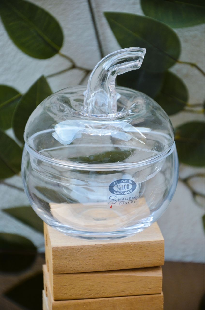 قندان و شکلات خوری طرح سیب Alegra Glass ترکیه
