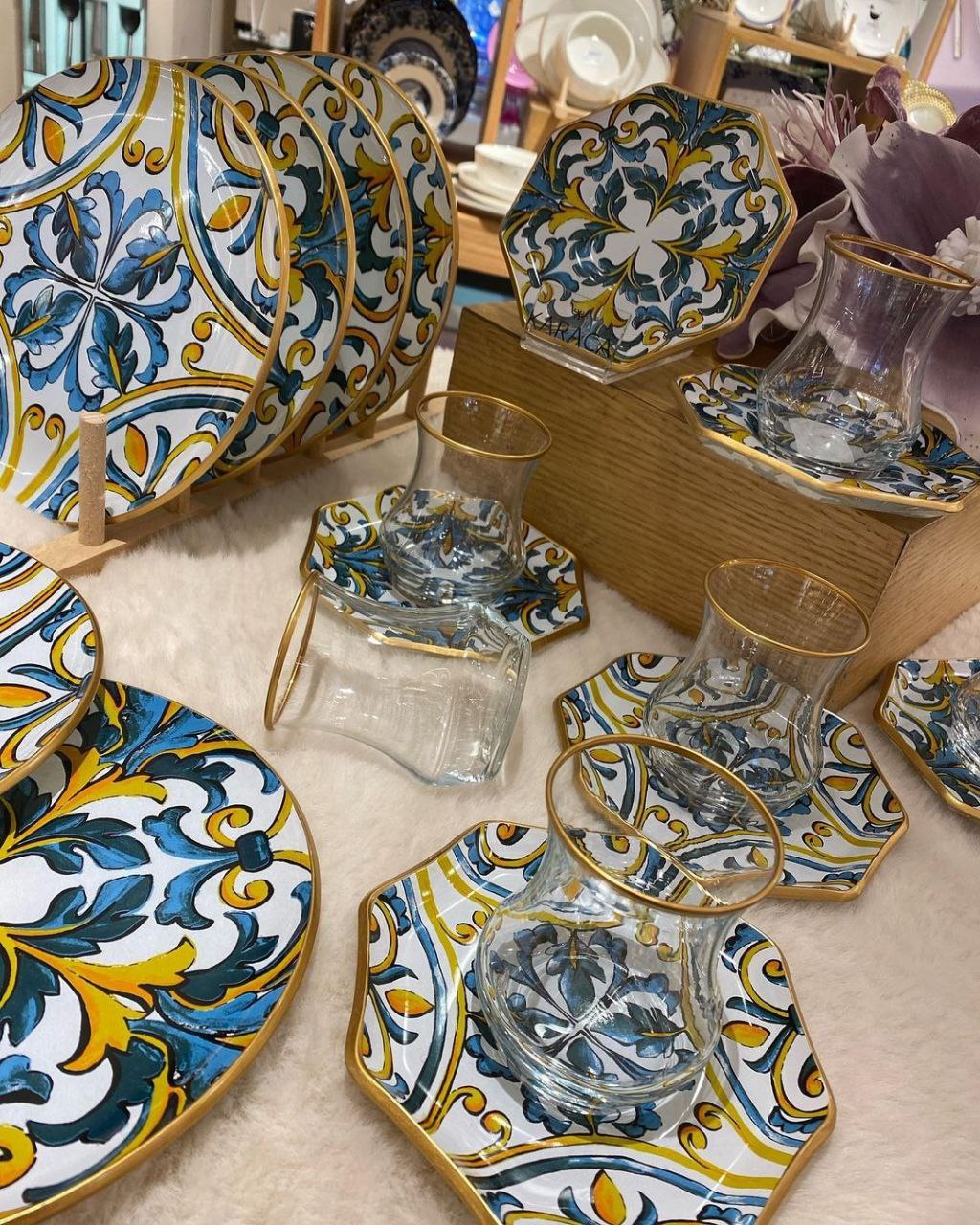 فنجان و نعلبکی چای خوری karaca کاراجا ترکیه