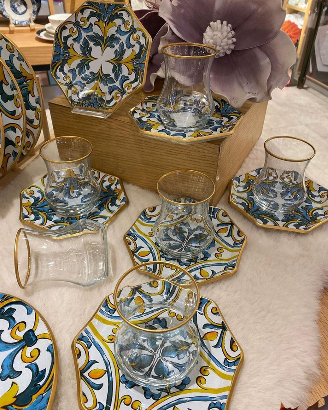 فنجان و نعلبکی چای خوری karaca کاراجا ترکیه
