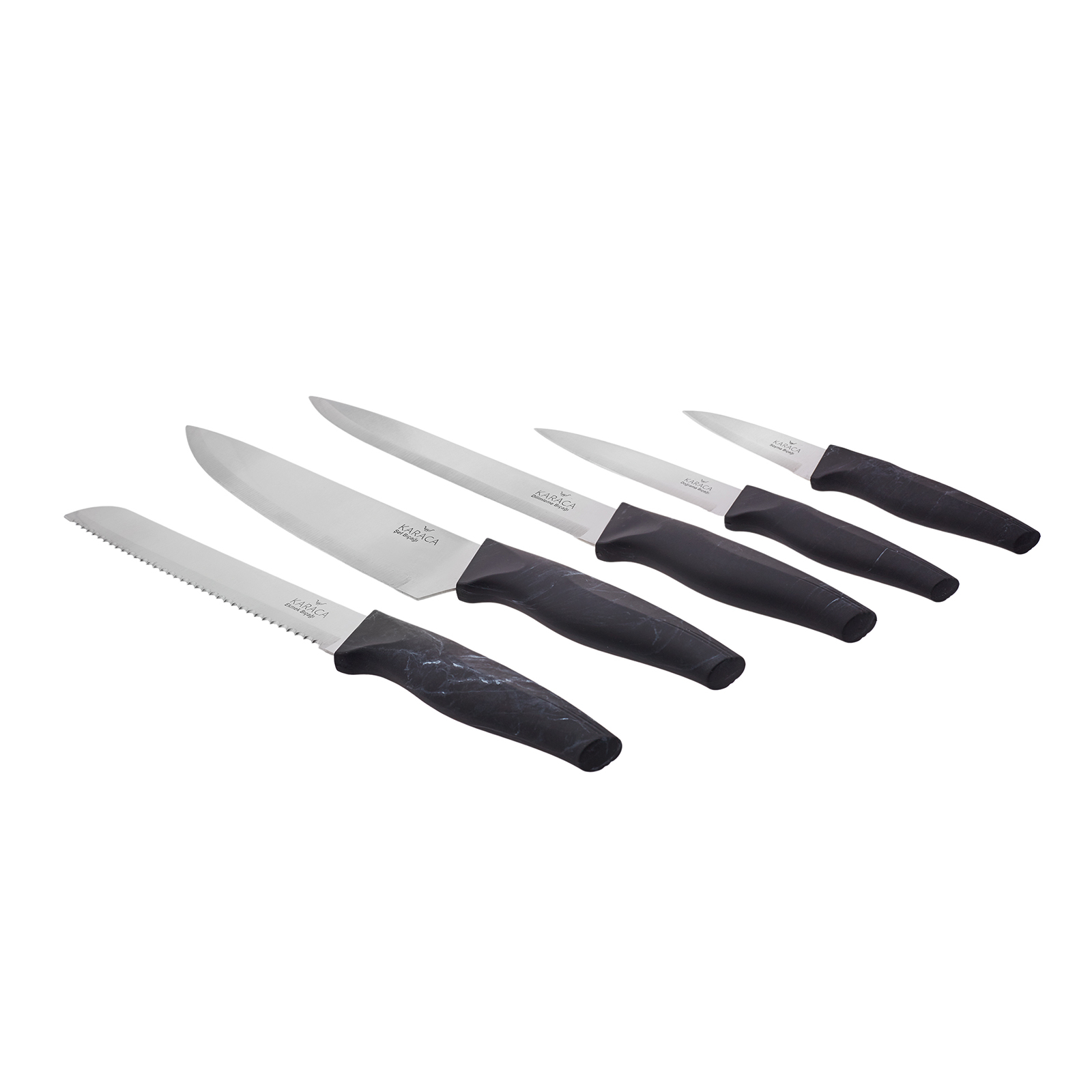 سرویس چاقو karaca ترکیه مدل performer Bianco black