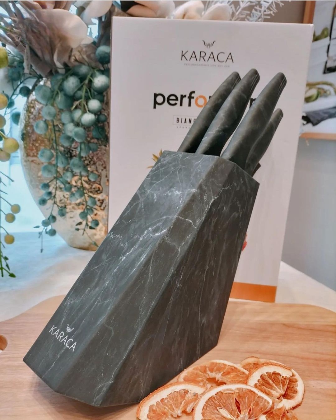 سرویس چاقو karaca ترکیه مدل performer Bianco black