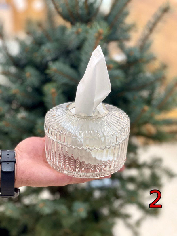 جا دستمال کاغذی بلور کریستالین تراشدار برند arow ترکیه