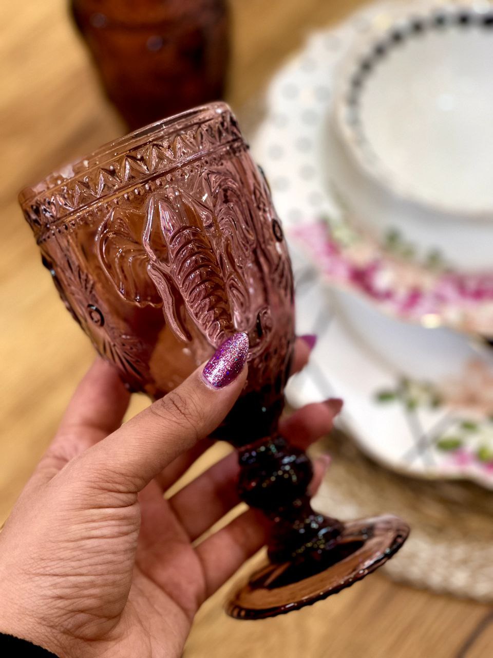 لیوان و گیلاس دست ساز lucky art لاکی آرت ترکیه طرح فیل