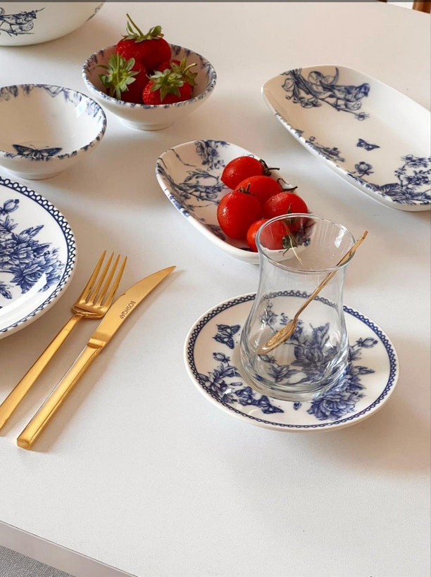 سرویس غذا خوری و صبحانه خوری miss Betty میس بتی ترکیه مدل blue spring