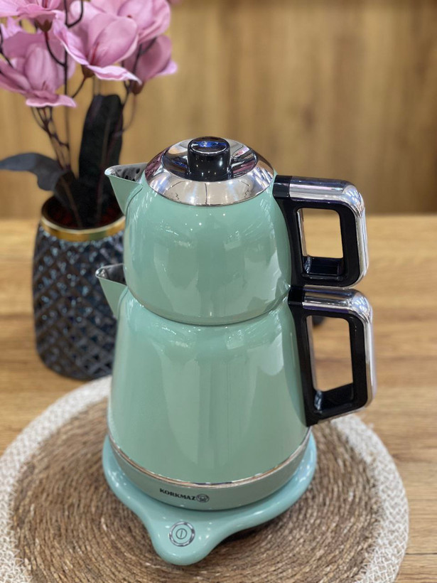 چای ساز استیل دمیکس محصول korkmaz ترکیه