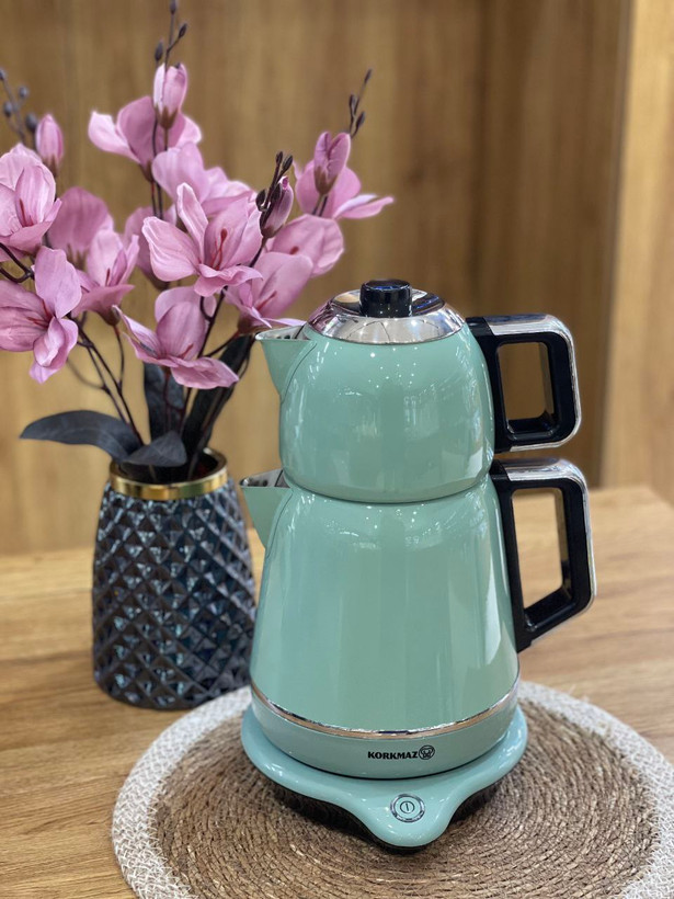 چای ساز استیل دمیکس محصول korkmaz ترکیه