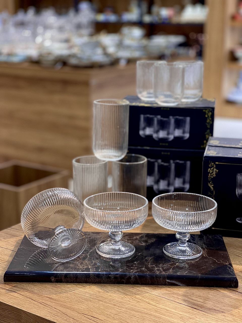 سری کامل ست پذیرایی شیاردار محصول وارداتی