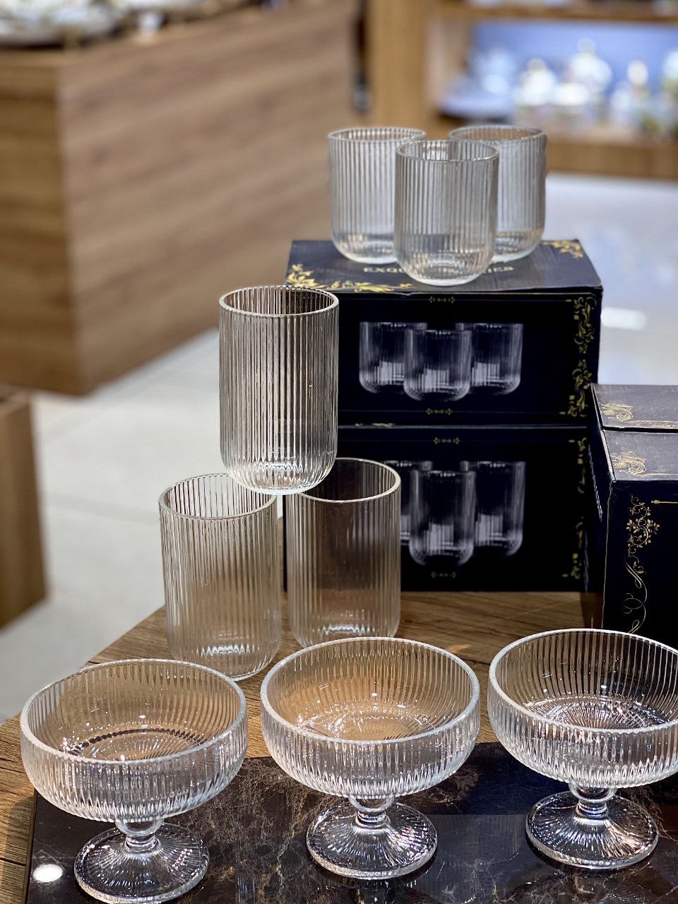 سری کامل ست پذیرایی شیاردار محصول وارداتی