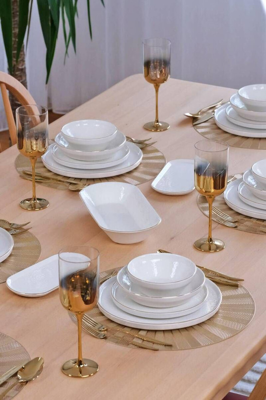 سرویس غذا خوری 31 پارچه Krem altin محصول ترکیه