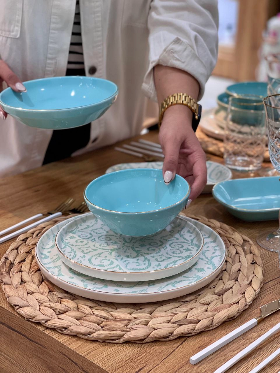 سرویس غذا خوری 31 پارچه ikat محصول ترکیه