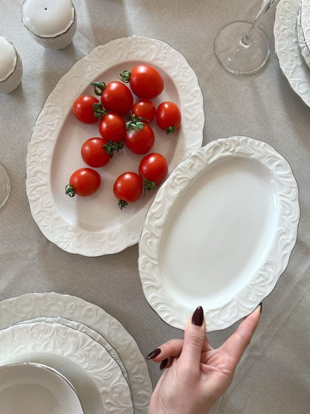 سرویس غذا خوری ۱۲ نفره ۵۵ پارچه ipek ایپک ترکیه دور سیلور
