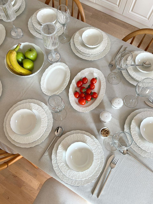 سرویس غذا خوری ۱۲ نفره ۵۵ پارچه ipek ایپک ترکیه دور سیلور