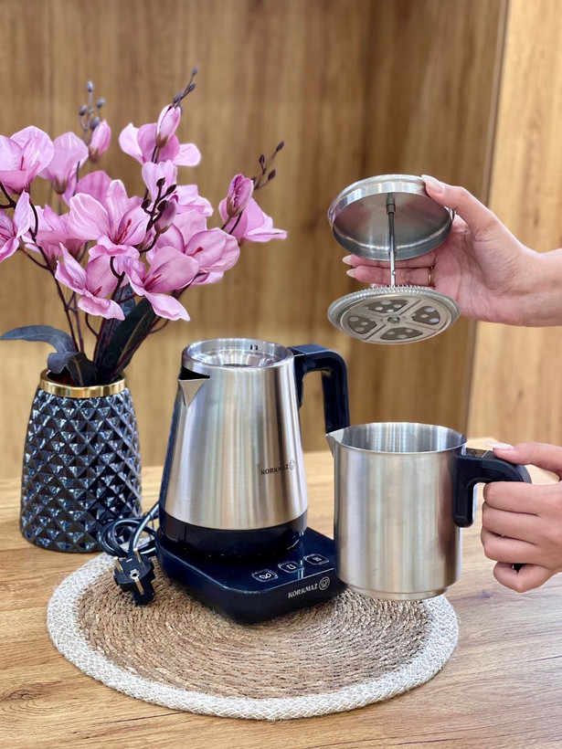 چای ساز،قهوه ساز و دمنوش ساز korkmaz کرکماز ترکیه مدل moderna satin