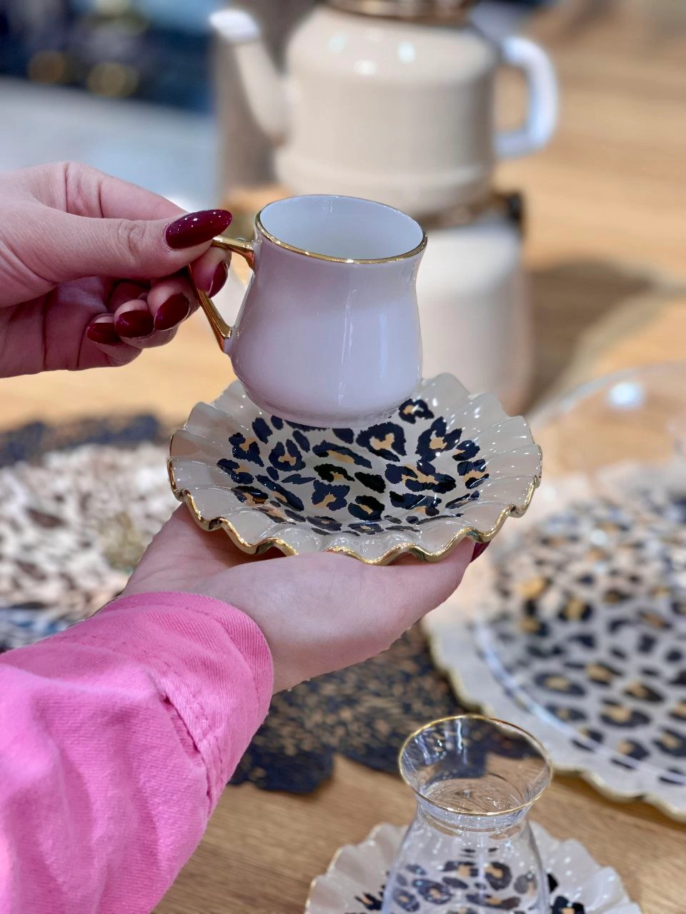 ست کیک خوری و چای و قهوه Leopar محصول ترکیه
