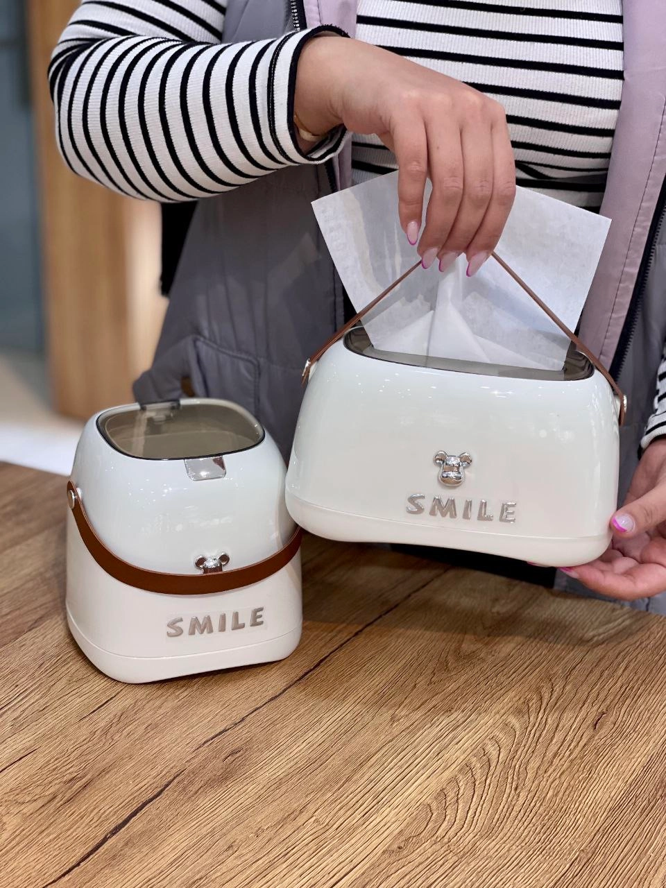جا دستمال و سطل زباله رو میزی SMILE محصول وارداتی