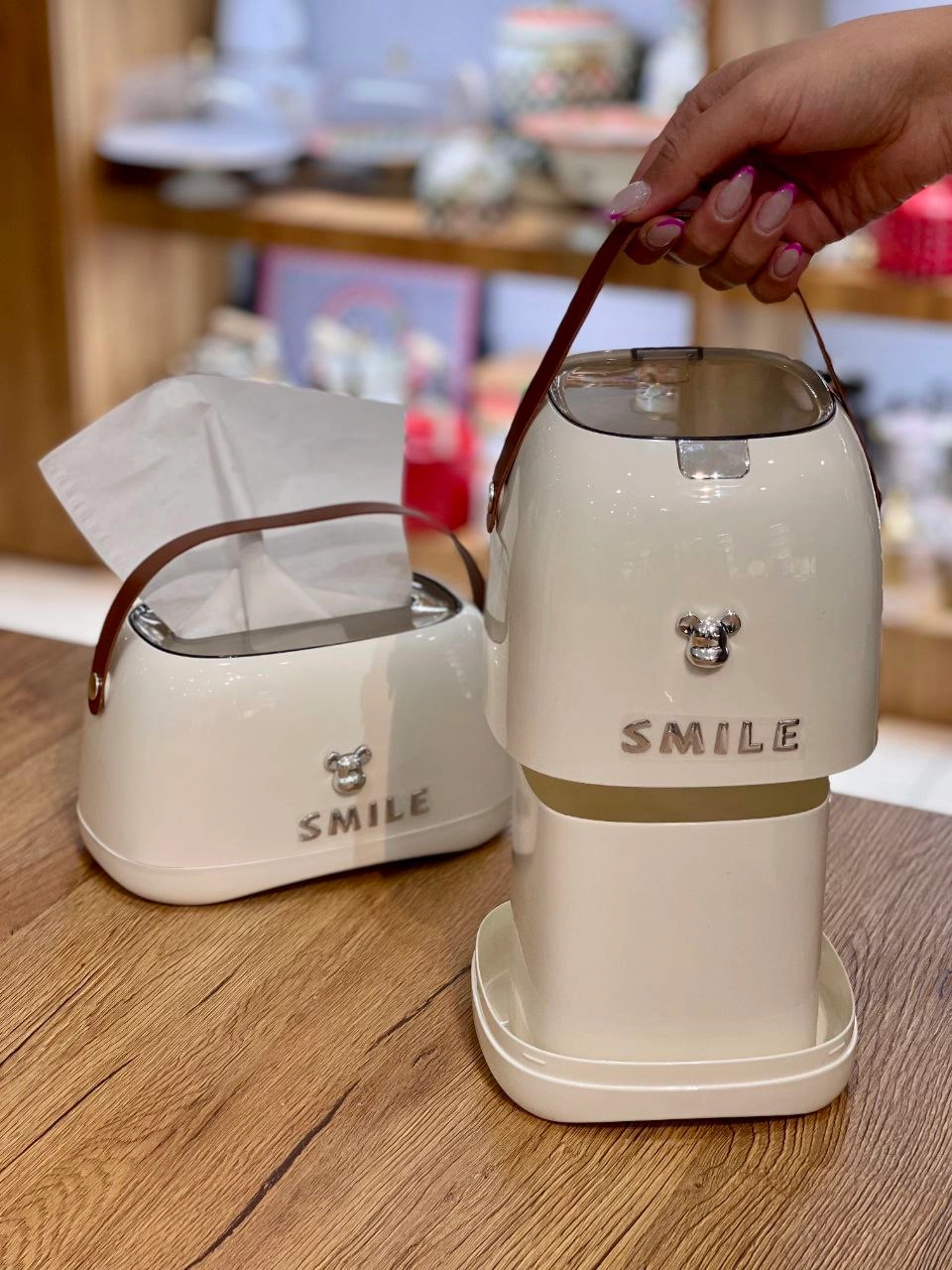جا دستمال و سطل زباله رو میزی SMILE محصول وارداتی