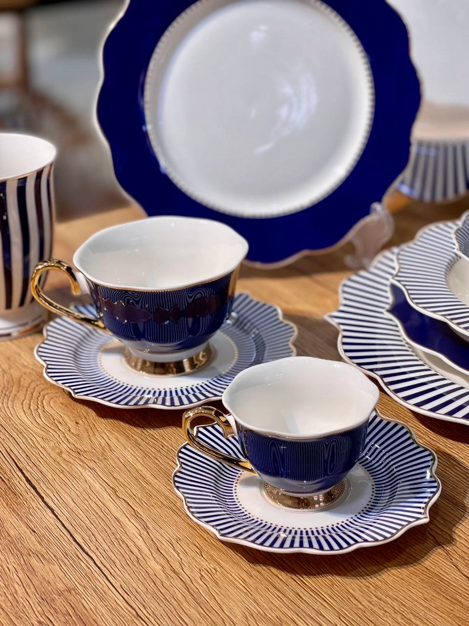 جدیدترین سرویس کامل غذا خوری و پذیرایی Striped blue محصول ترکیه