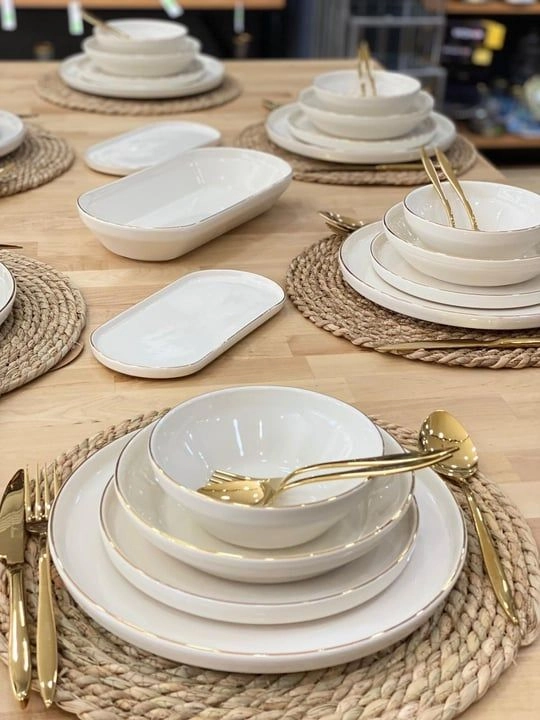 سرویس غذا خوری شش نفره ۲۷ پارچه acar آجار ترکیه مدل milenyum gold