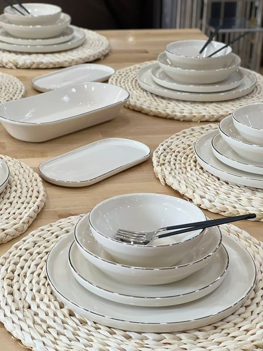 سرویس غذا خوری شش نفره ۲۷ پارچه acar آجار ترکیه مدل milenyum silver