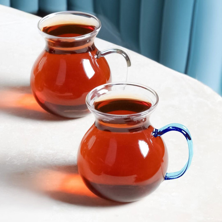 فنجان پیرکس شعله مستقیم دسته رنگی