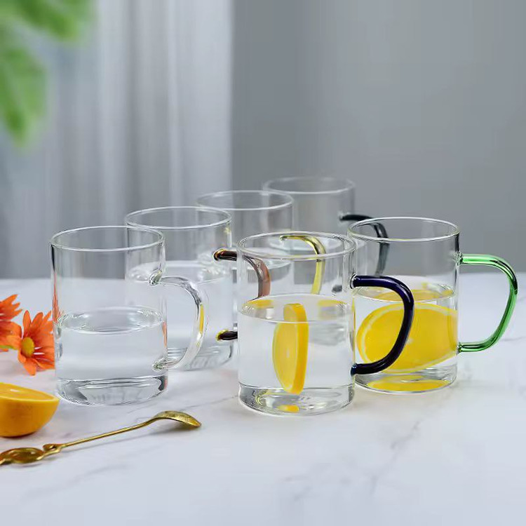 شارژ مجدد فنجان پیرکس شعله مستقیم دسته رنگی محصول وارداتی IMAR