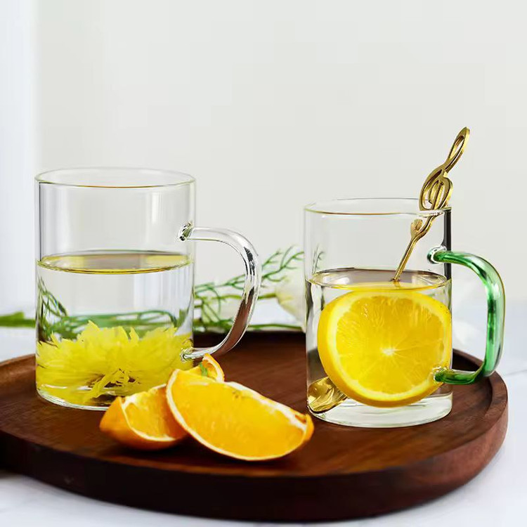 شارژ مجدد فنجان پیرکس شعله مستقیم دسته رنگی محصول وارداتی IMAR