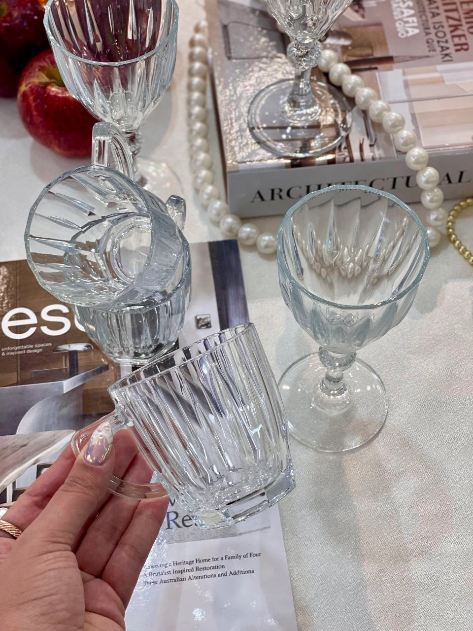 گیلاس و فنجان Diamond محصول Paşabahçe ترکیه