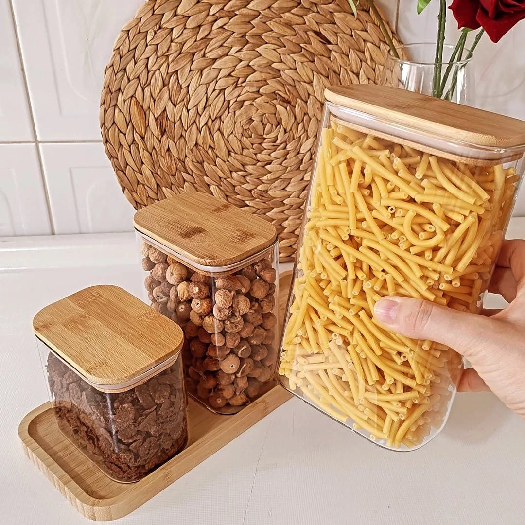 بانکه،جا ادویه و جا حبوباتی مستطیلی پیرکس محصول mien ترکیه