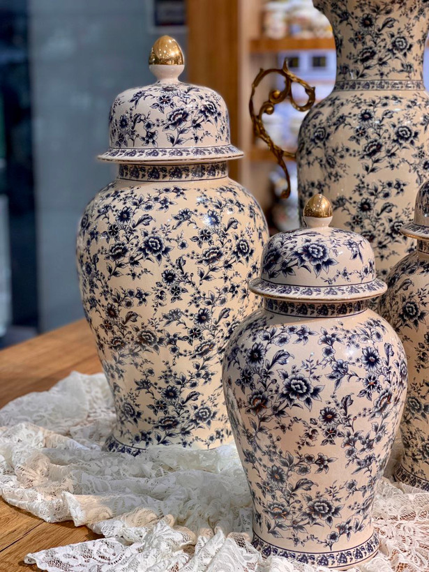 جینجر و گلدان کنار سالنی Vintage blue محصول وارداتی
