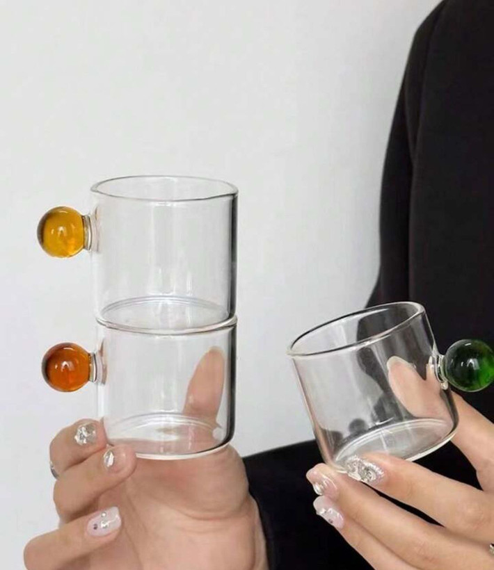 فنجان پیرکس شعله مستقیم دسته توپی