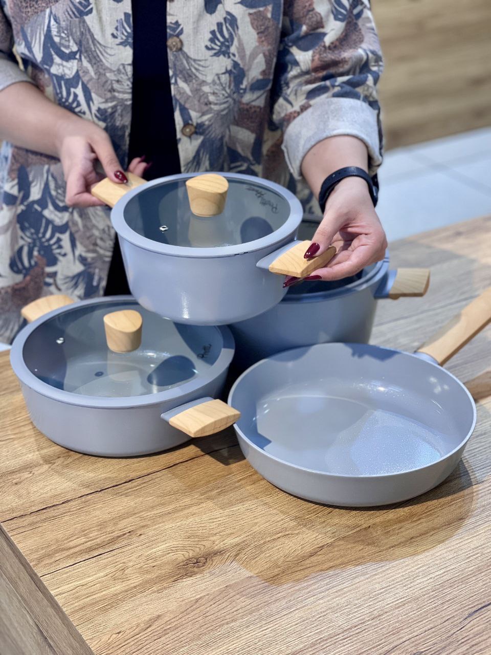 سرویس قابلمه هفت پارچه Danish cook محصول Perotti ترکیه