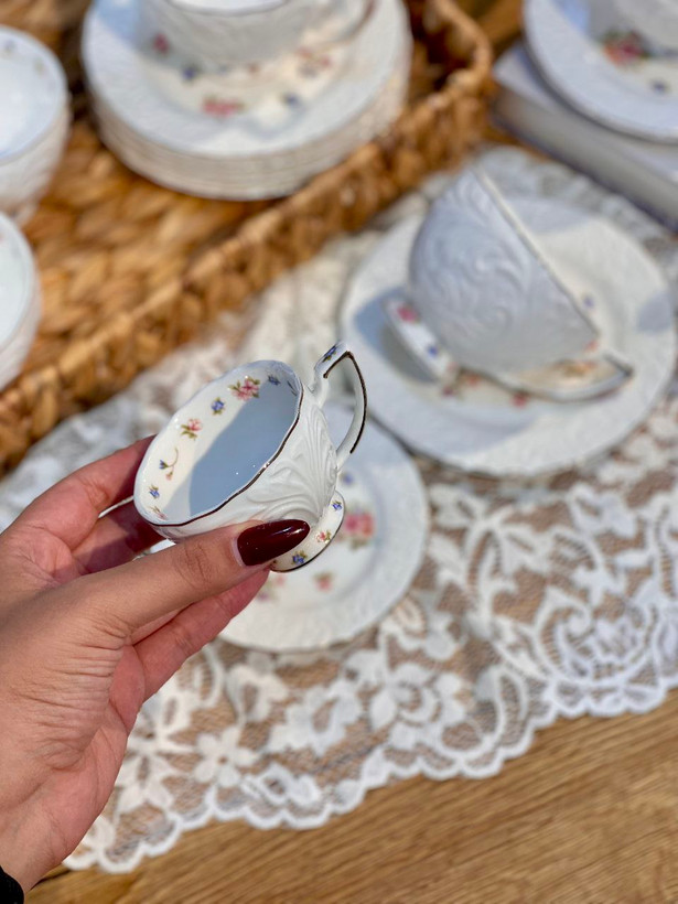 ست چای و قهوه خوری گل برجسته محصول Şahin ترکیه