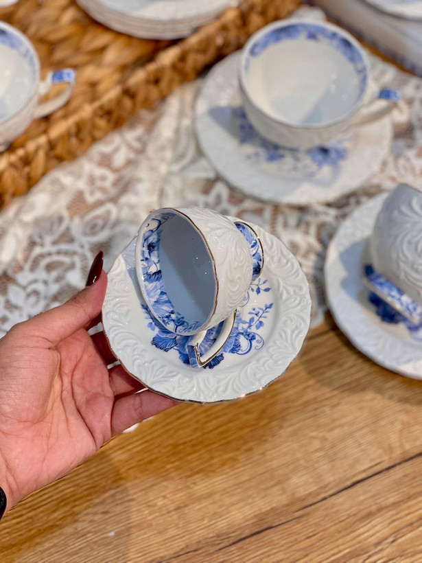 ست چای و قهوه خوری گل برجسته محصول Şahin ترکیه