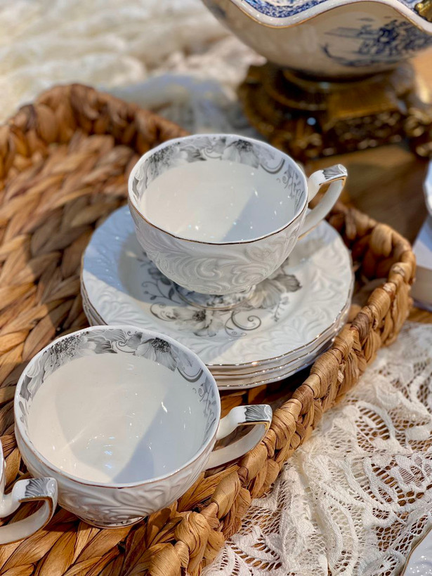ست چای و قهوه خوری گل برجسته محصول Şahin ترکیه