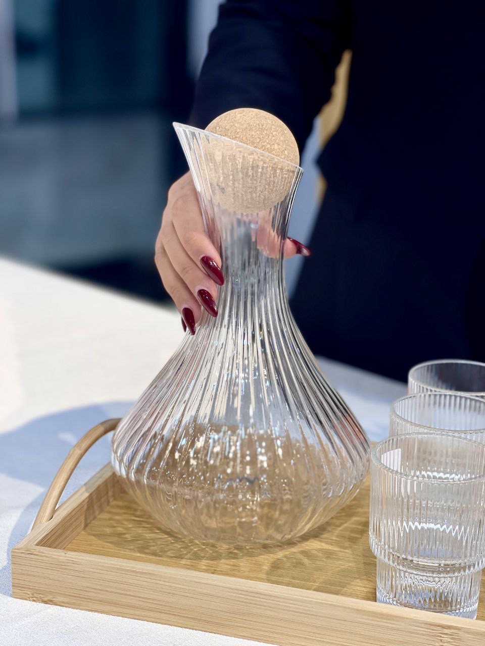 تنگ و نیم لیوان تراشدار Separate محصول وارداتی Deli Glass