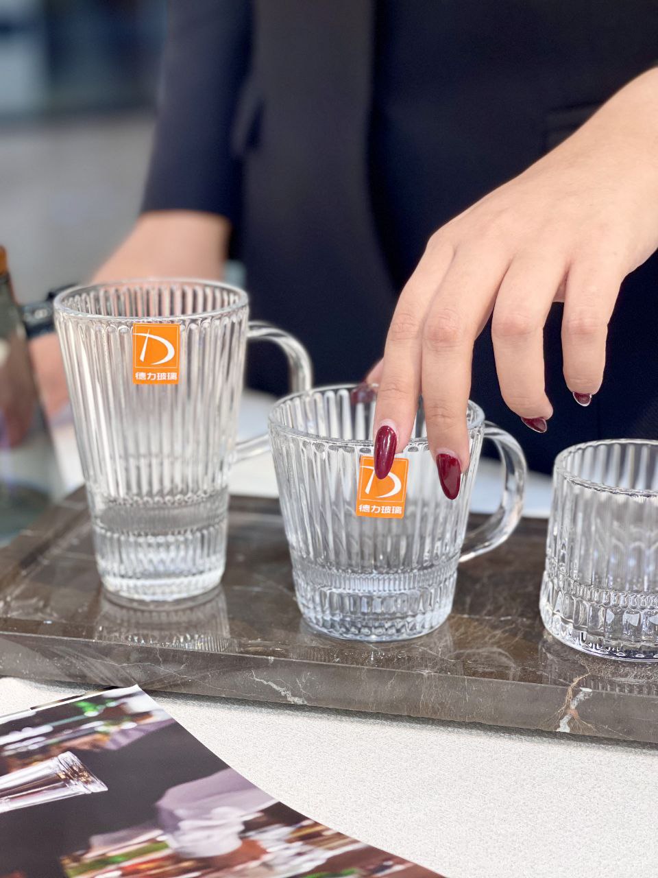 ست کامل فنجان و لیوان Blooming محصول وارداتی Deli Glass
