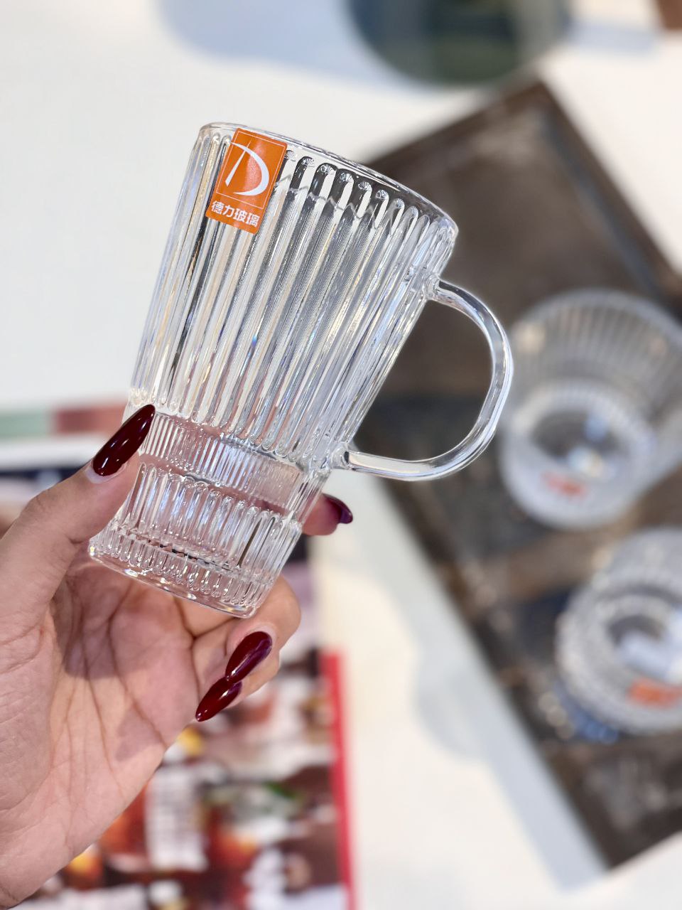 ست کامل فنجان و لیوان Blooming محصول وارداتی Deli Glass