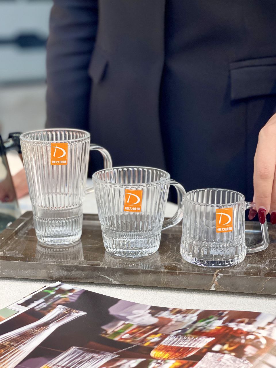 ست کامل فنجان و لیوان Blooming محصول وارداتی Deli Glass