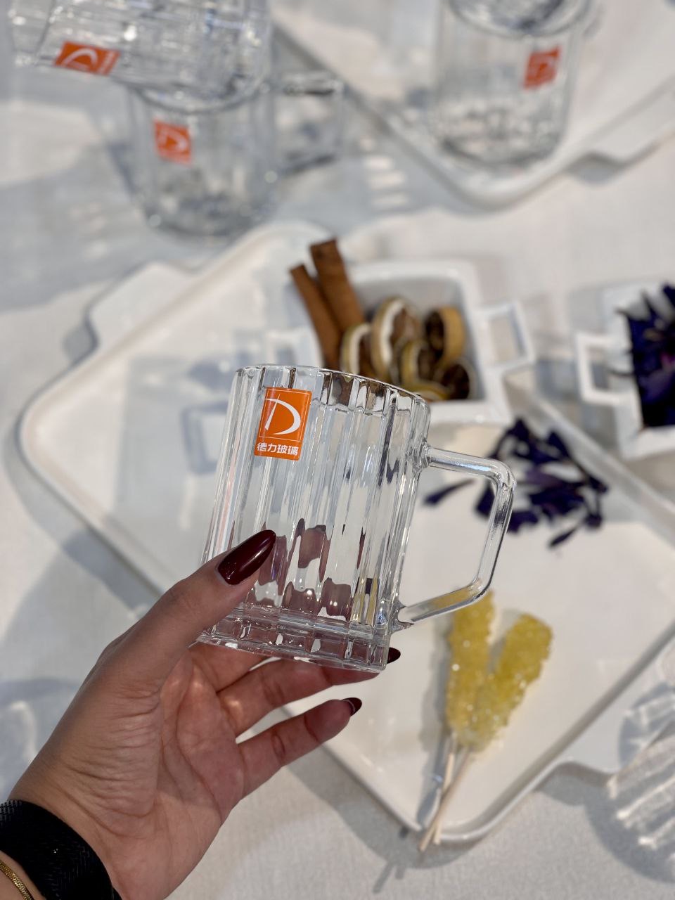 ماگ و فنجان Mu lin محصول وارداتی Deli Glass