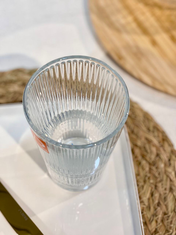 لیوان مخروطی شیاردار He mu محصول وارداتی DeliGlass