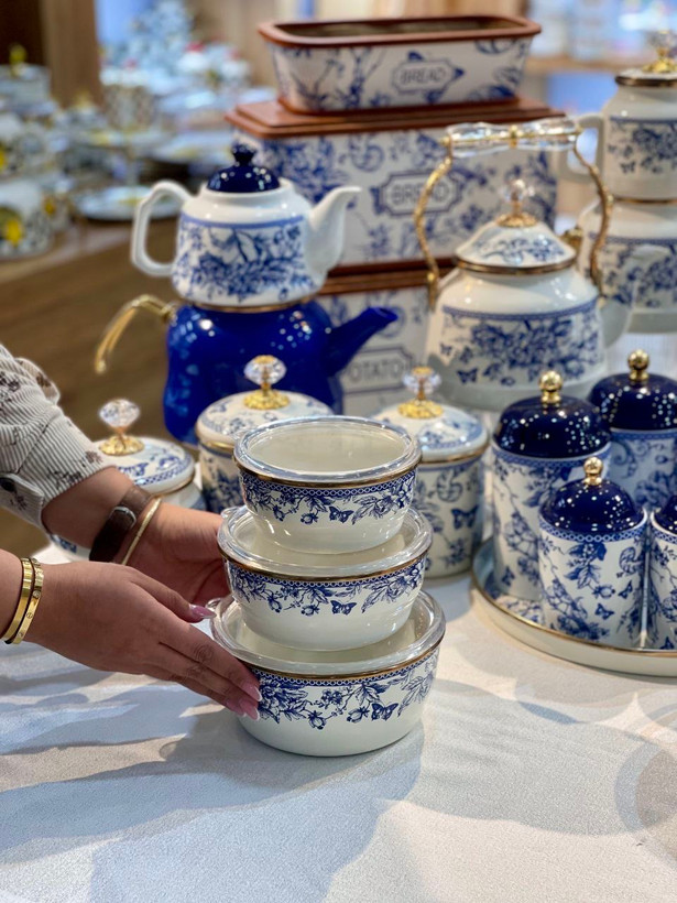 سری کامل ست پذیرایی از کالکشن Blue life محصول miss Betty ترکیه