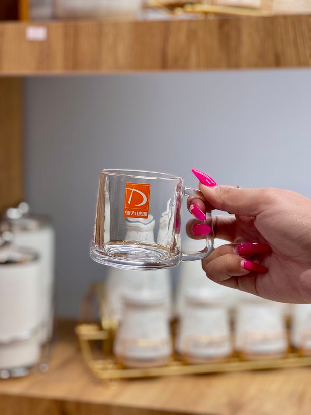ماگ و فنجان دسته دار محصول وارداتی Deli Glass