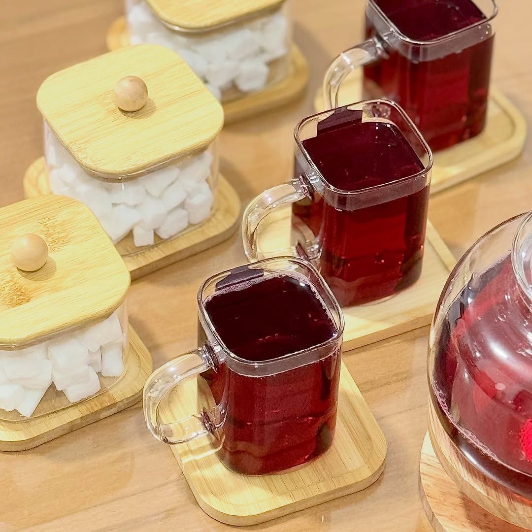 فنجان پیرکس مربعی محصول وارداتی deli glass