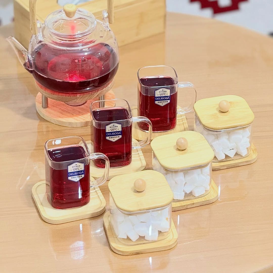 فنجان پیرکس مربعی محصول وارداتی deli glass