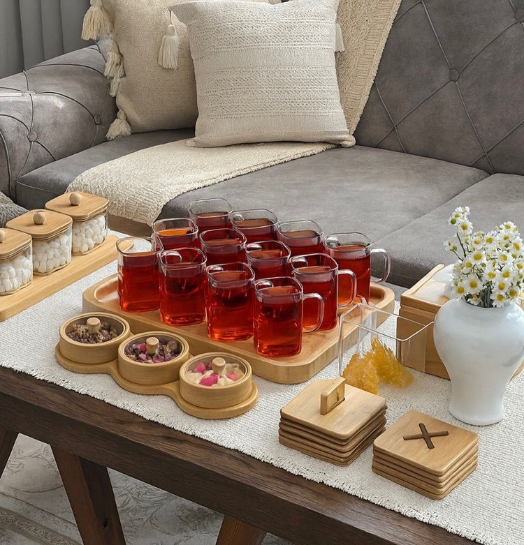 فنجان پیرکس مربعی محصول وارداتی deli glass