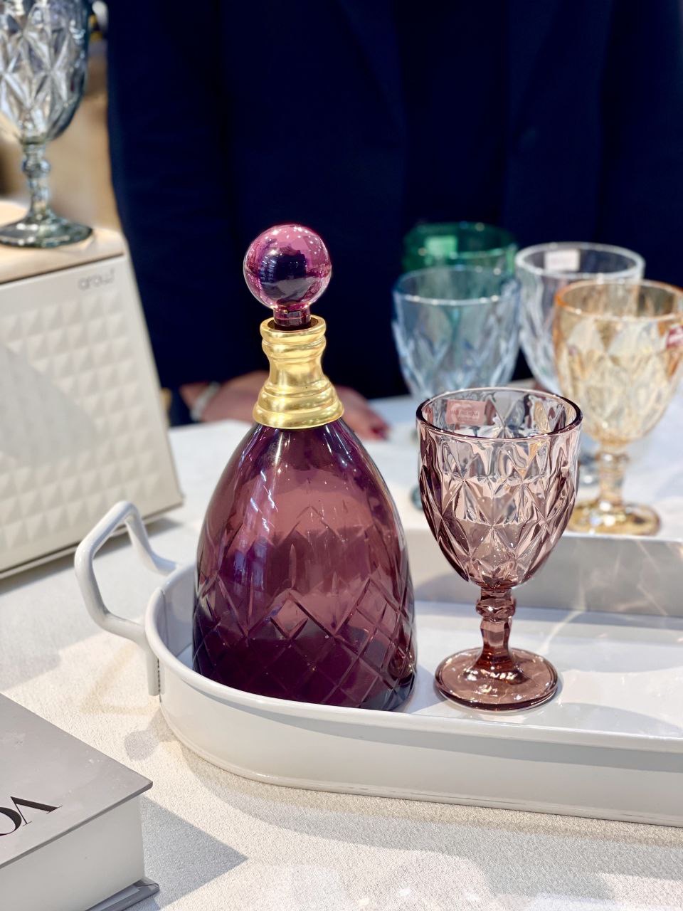 گیلاس و دسر خوری رنگی Diamond محصول وارداتی Deli Glass